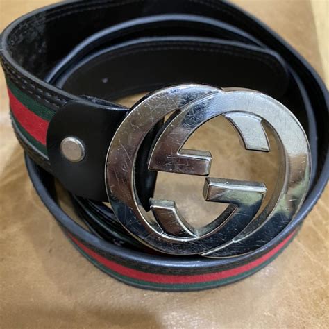 gucci 121282-0959-80-82|Authentic GUCCI 121282・3959・80・82 Interlocking G buckle .